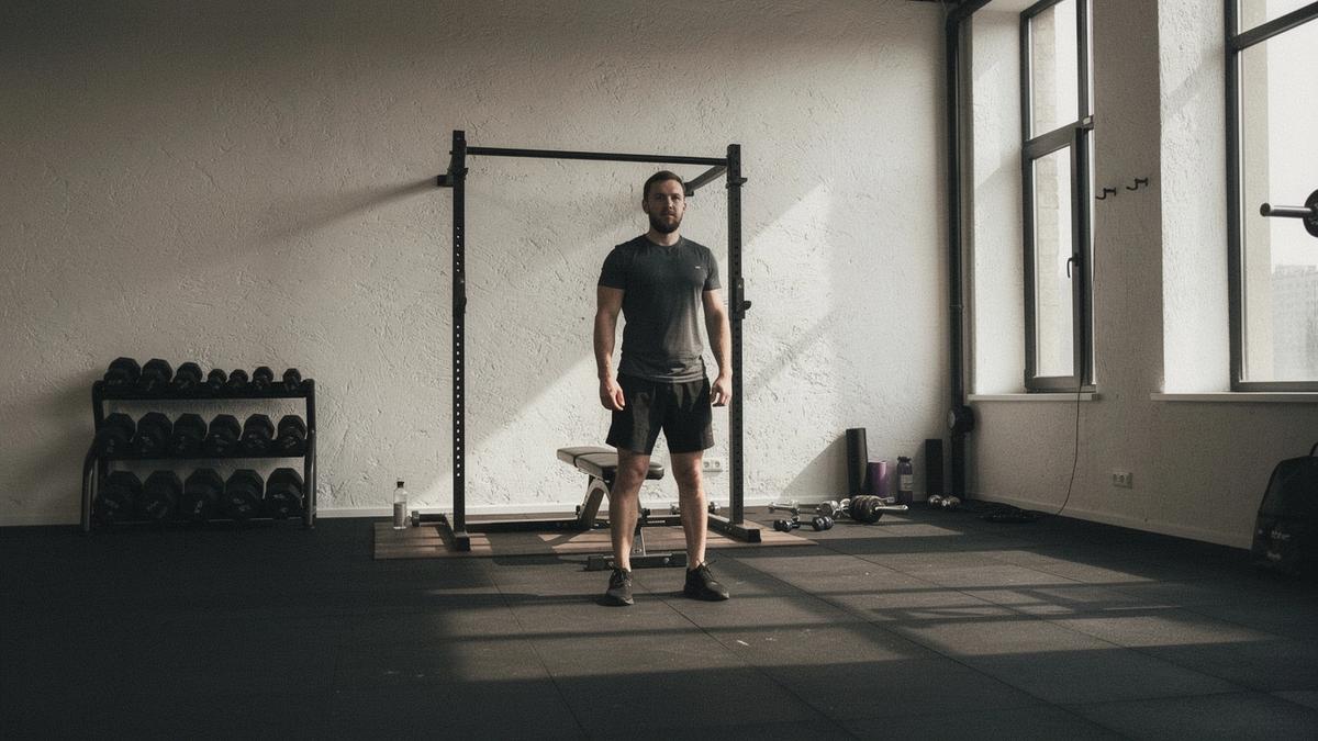Desaturated interior of the Kyiv personal training studio